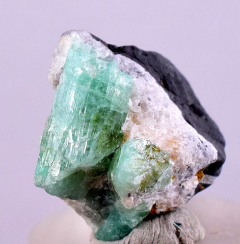 2cms EMERALD CRYSTAL PYRITE Slate Calcite Quartz Colombia Mineral Specimen E100