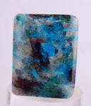 38.5Carats BLUE CHRYSOCOLLA QUARTZ Malachite Peru Scenic Cabochon Pendant B955