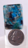 38.5Carats BLUE CHRYSOCOLLA QUARTZ Malachite Peru Scenic Cabochon Pendant B955