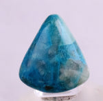 16.5Carats BLUE CHRYSOCOLLA QUARTZ Malachite Peru Scenic Cabochon Pendant B956
