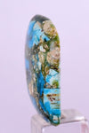 2.6cms GEM BLUE OPAL Seascape Peru Cabochon Pendant Jewerly B968