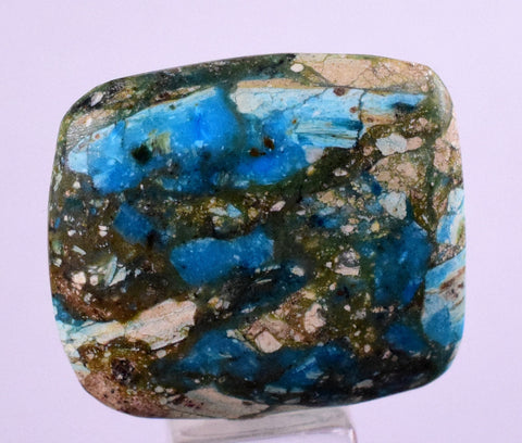 2.6cms GEM BLUE OPAL Seascape Peru Cabochon Pendant Jewerly B968