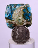 2.4cms GEM BLUE OPAL Seascape Peru Cabochon Pendant Jewerly B969