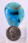 2.9cms GEM BLUE OPAL Seascape Peru Tumbled Pendant Jewerly B970