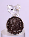 1.6cms HERKIMER DIAMOND ANTHRAXOLITE Crystals Mineral Specimen Peru Q317