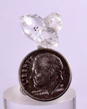 1.6cms HERKIMER DIAMOND ANTHRAXOLITE Crystals Mineral Specimen Peru Q317
