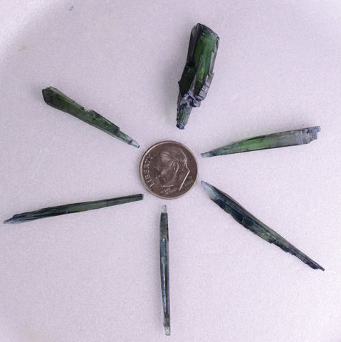 LOT VIVIANITE BOLIVIA Potosi Emerald Color Gem Crystal Mineral Specimen I196