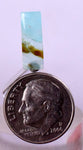 1.5Carats BLUE OPAL CABOCHON Pendant Wire Wrap Caribean Turquoise Color Peru B977