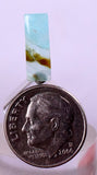 1.5Carats BLUE OPAL CABOCHON Pendant Wire Wrap Caribean Turquoise Color Peru B977