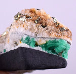 3.4cms EMERALD CRYSTAL PYRITE Slate Calcite Quartz Colombia Mineral Specimen E101