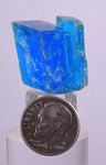 2.2cms NATURAL CHALCANTHITE  Unique Copper Druzy Peru Electric Blue Sharp Shiny Mineral Specimen Collector fe390