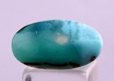 3.5carats GEM SILICA CHRYSOCOLLA Emeraldine Chalcedony Lily Mine Peru Cabochon Quartz Malachite Emerald Color Jade Color B982