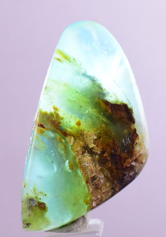 4.4cms GEM BLUE OPAL Seascape Peru Tumbled Pendant Jewerly B966