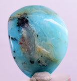 2.9cms GEM BLUE OPAL Seascape Peru Tumbled Pendant Jewerly B970