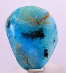 2.9cms GEM BLUE OPAL Seascape Peru Tumbled Pendant Jewerly B970