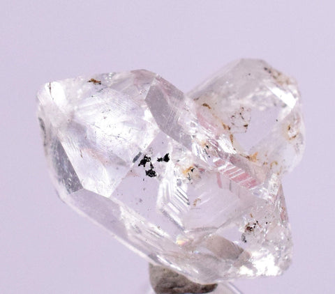 1.6cms HERKIMER DIAMOND ANTHRAXOLITE Crystals Mineral Specimen Peru Q317