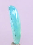 1carats BLUE OPAL CABOCHON Pendant Wire Wrap Caribean Turquoise Color Peru B991