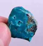 16.5carats GEM SILICA CHRYSOCOLLA Chalcedony Peru High Yield New Find Rough Sky Blue Translucent Rare Mineral Specimen S83