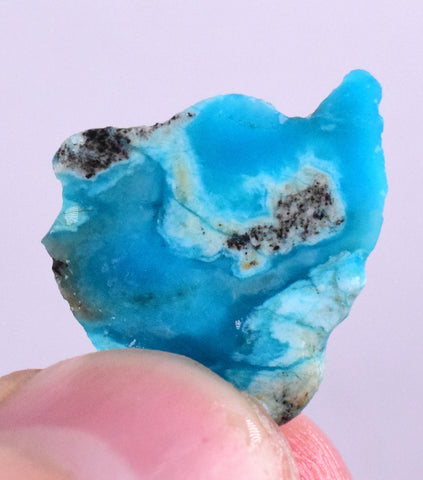 10carats GEM SILICA CHRYSOCOLLA Chalcedony Peru High Yield New Find Rough Sky Blue Translucent Rare Mineral Specimen S86