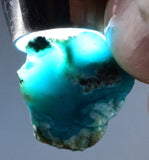 10carats GEM SILICA CHRYSOCOLLA Chalcedony Peru High Yield New Find Rough Sky Blue Translucent Rare Mineral Specimen S86