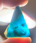 19carats BLUE OPAL SILICATED Cabochon Pendant Wire Wrap Peru Peru Jewelry B995