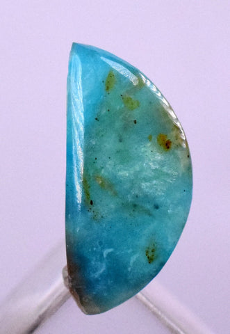 1.5Carats BLUE OPAL CABOCHON Pendant Wire Wrap Caribean Turquoise Color Peru B976