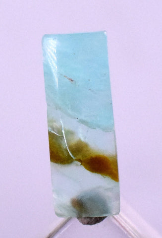 1.5Carats BLUE OPAL CABOCHON Pendant Wire Wrap Caribean Turquoise Color Peru B977