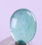 1.5carats GEM SILICA CHRYSOCOLLA Emeraldine Chalcedony Lily Mine Peru Cabochon Quartz Malachite Emerald Color Jade Color B978