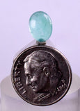1.5carats GEM SILICA CHRYSOCOLLA Emeraldine Chalcedony Lily Mine Peru Cabochon Quartz Malachite Emerald Color Jade Color B978