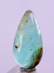 1.5Carats BLUE OPAL CABOCHON Pendant Wire Wrap Caribean Turquoise Color Peru B979