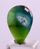 5carats GEM SILICA CHRYSOCOLLA Emeraldine Chalcedony Lily Mine Peru Cabochon Quartz Malachite Emerald Color Jade Color B981