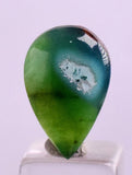 5carats GEM SILICA CHRYSOCOLLA Emeraldine Chalcedony Lily Mine Peru Cabochon Quartz Malachite Emerald Color Jade Color B981