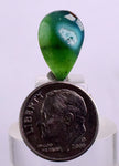 5carats GEM SILICA CHRYSOCOLLA Emeraldine Chalcedony Lily Mine Peru Cabochon Quartz Malachite Emerald Color Jade Color B981