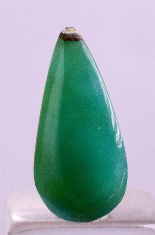 1.5carats GEM SILICA CHRYSOCOLLA Emeraldine Chalcedony Lily Mine Peru Cabochon Quartz Malachite Emerald Color Jade Color B983