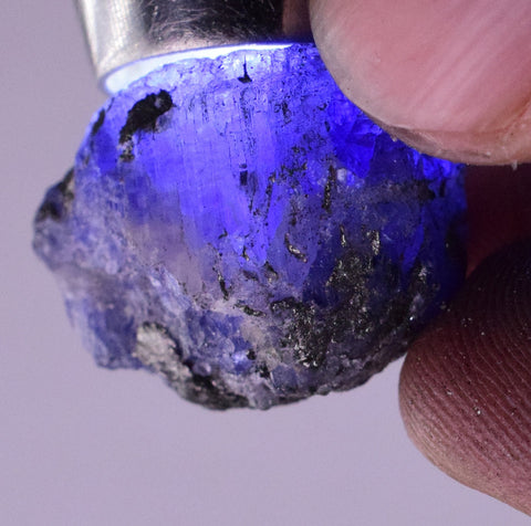 8.5Grams GEM TANZANITE ROUGH Zoisite Unheated Terminated Mineral Specimen Tanzania T388