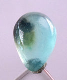 1.5carats BLUE OPAL CABOCHON Pendant Wire Wrap Caribean Turquoise Color Peru B988