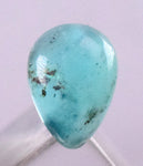 1carats BLUE OPAL CABOCHON Pendant Wire Wrap Caribean Turquoise Color Peru B989
