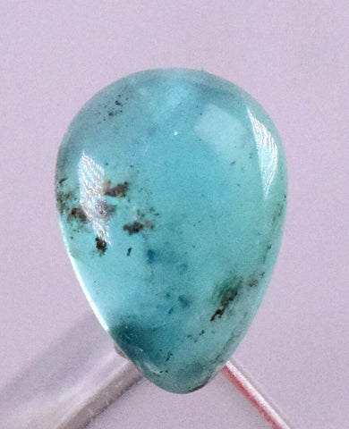1carats BLUE OPAL CABOCHON Pendant Wire Wrap Caribean Turquoise Color Peru B989