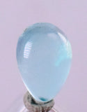 1carats BLUE OPAL CABOCHON Pendant Wire Wrap Caribean Turquoise Color Peru B990