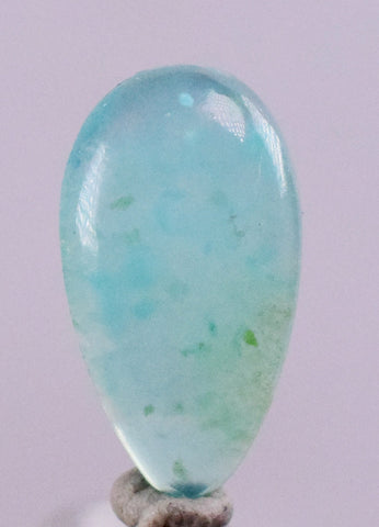 1carats BLUE OPAL CABOCHON Pendant Wire Wrap Caribean Turquoise Color Peru B991
