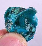 16.5carats GEM SILICA CHRYSOCOLLA Chalcedony Peru High Yield New Find Rough Sky Blue Translucent Rare Mineral Specimen S83