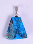 2.9cms BLUE OPAL SCENIC Cabochon Silver 950 Peru Seascape Pendant Jewelry  B994