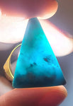 19carats BLUE OPAL SILICATED Cabochon Pendant Wire Wrap Peru Peru Jewelry B995
