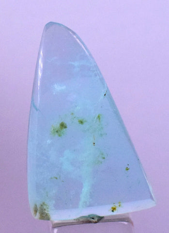 13carats BLUE OPAL CABOCHON Pendant Wire Wrap Caribean Turquoise Color Peru B999