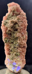 4.9cms RHODOCHROSITE QUARTZ FLUORITE Pyrite Crystal Rhombohedral Super Miniature Wuzhou Guangxi China Mineral Specimen R499