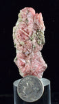 4.9cms RHODOCHROSITE QUARTZ FLUORITE Pyrite Crystal Rhombohedral Super Miniature Wuzhou Guangxi China Mineral Specimen R499