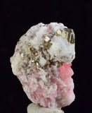 1.7cms RHODOCHROSITE FLUORITE PYRITE Crystal Rhombohedral Wuzhou Guangxi China Mineral Specimen R508