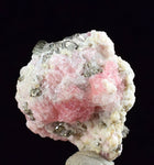 2cms RHODOCHROSITE FLUORITE PYRITE Crystal Rhombohedral Wuzhou Guangxi China Mineral Specimen R519