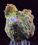 7.2cms RHODOCHROSITE FLUORITE PYRITE Crystal Rhombohedral Wuzhou Guangxi China Mineral Specimen R520