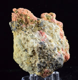 7.2cms RHODOCHROSITE FLUORITE PYRITE Crystal Rhombohedral Wuzhou Guangxi China Mineral Specimen R520